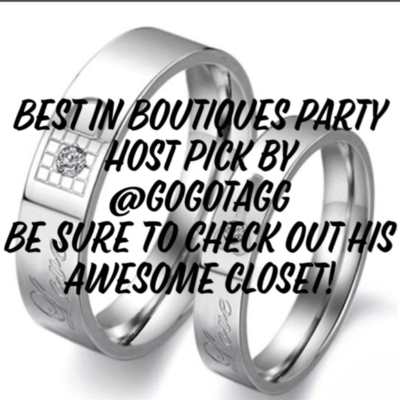 Stainless Steel Love Lock & Key Wedding Band Set - Picture 9 of 12